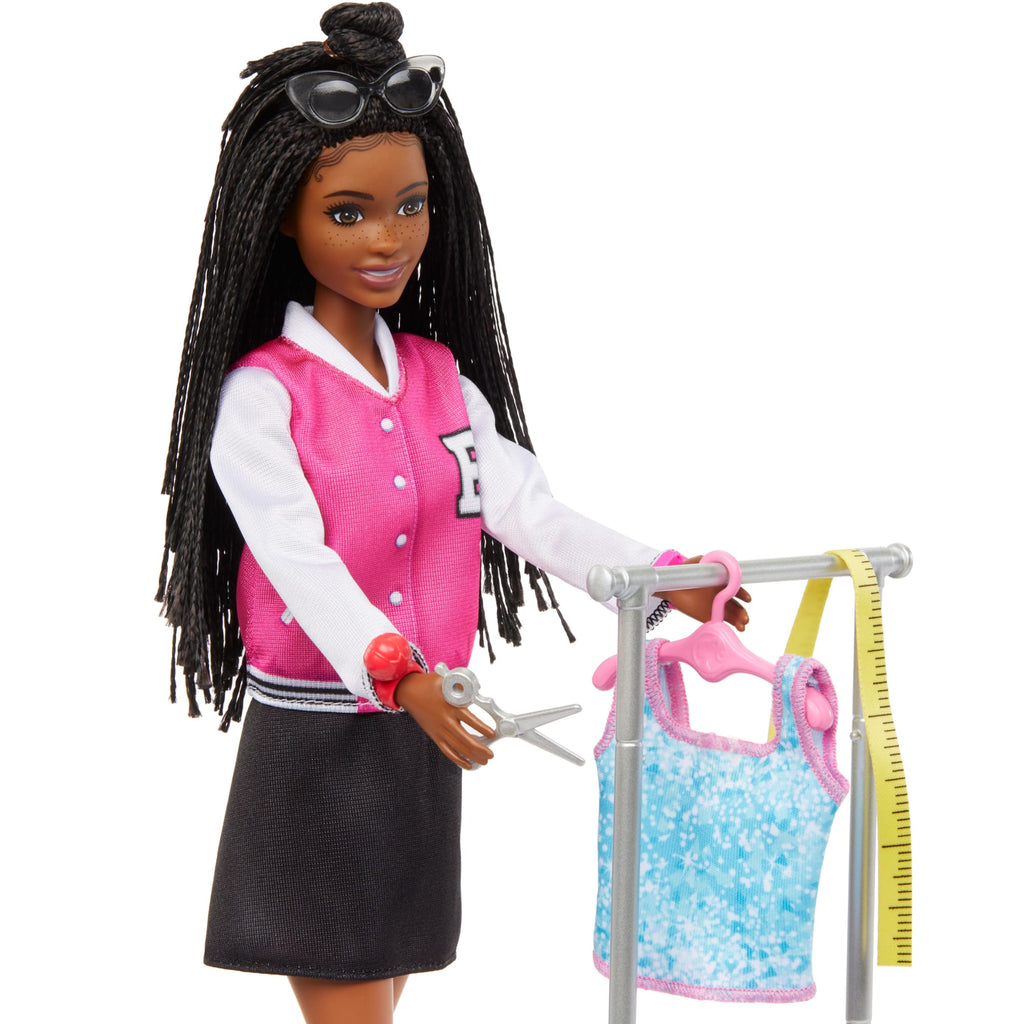 Barbie - Coffret Barbie Brooklyn Styliste - Poupée Mannequin - 3 Ans Et +