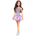 Barbie-Fashionistas-Poupée Brune En Robe Violette