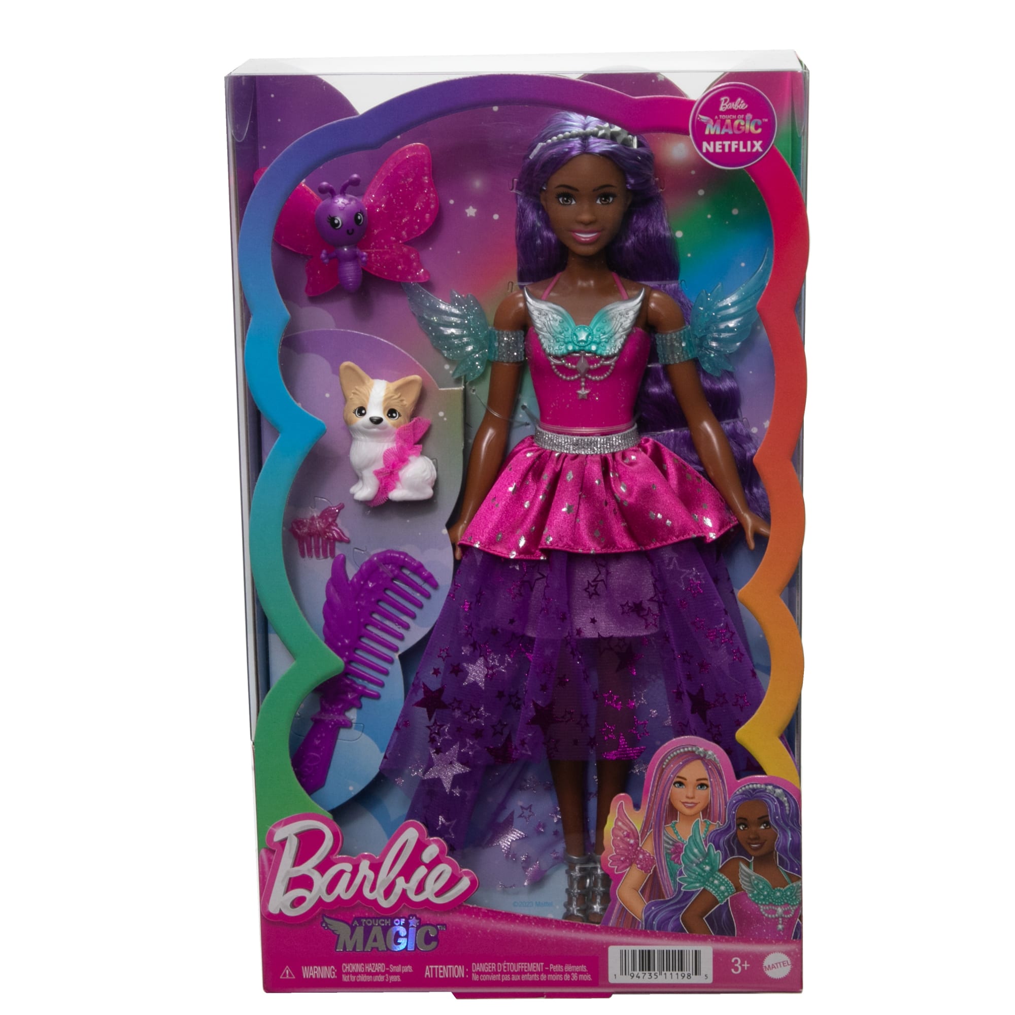 Barbie-A Touch Of Magic-Brooklyn-Poupée Avec 2 Animaux Féeriques