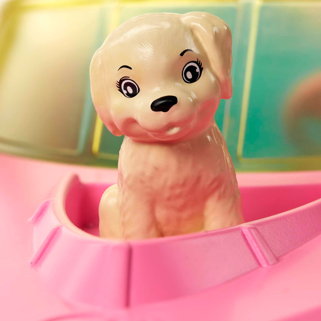 Barbie Boat With Puppy Figurine And Toy Accessories