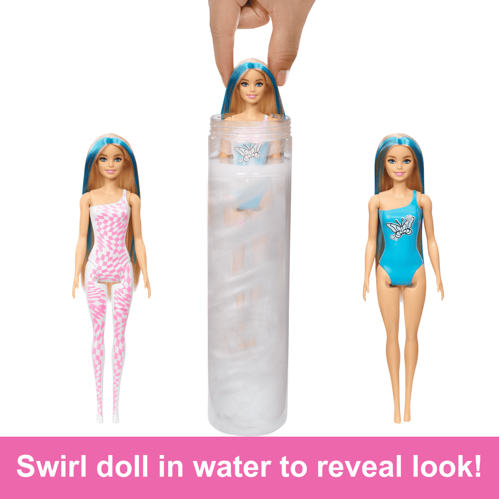 Barbie Colour Reveal Groovy-Themed Series Doll & Accessories With 6 Surprises, Color-Change Bodice