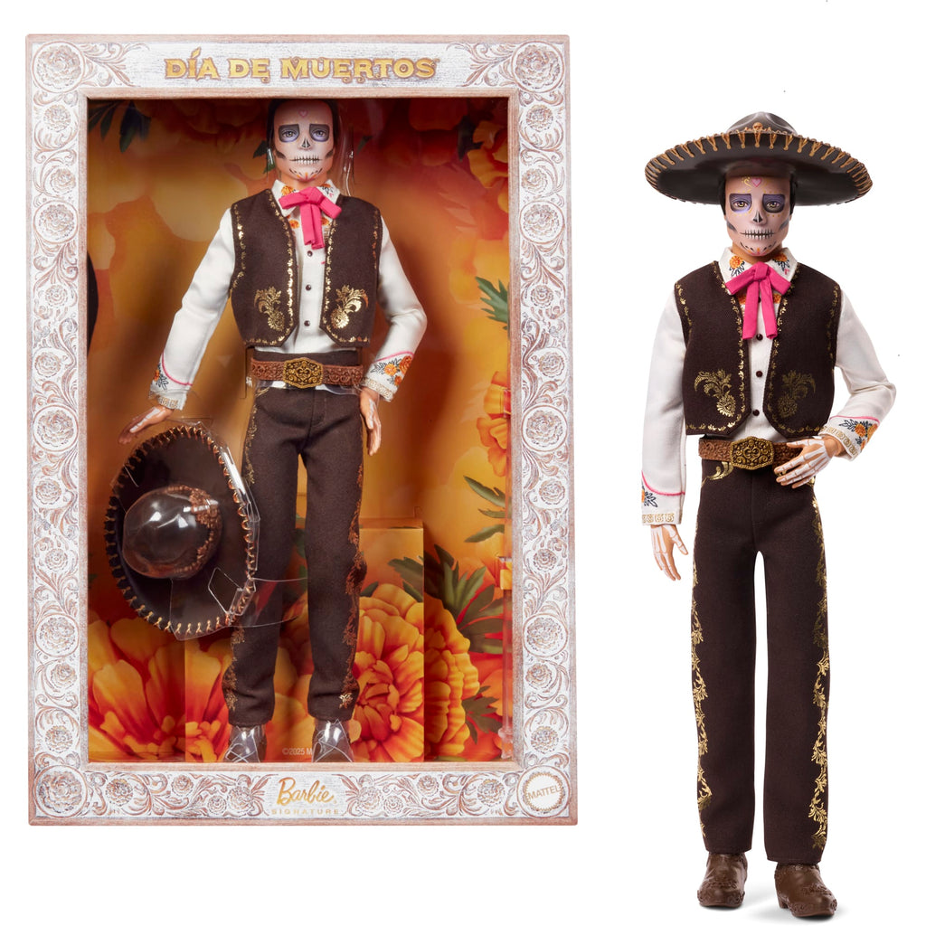 Muñeco Ken Coleccionable De La Colección Día De Muertos 2025 De Barbie Signature Con Traje Y Sombrero