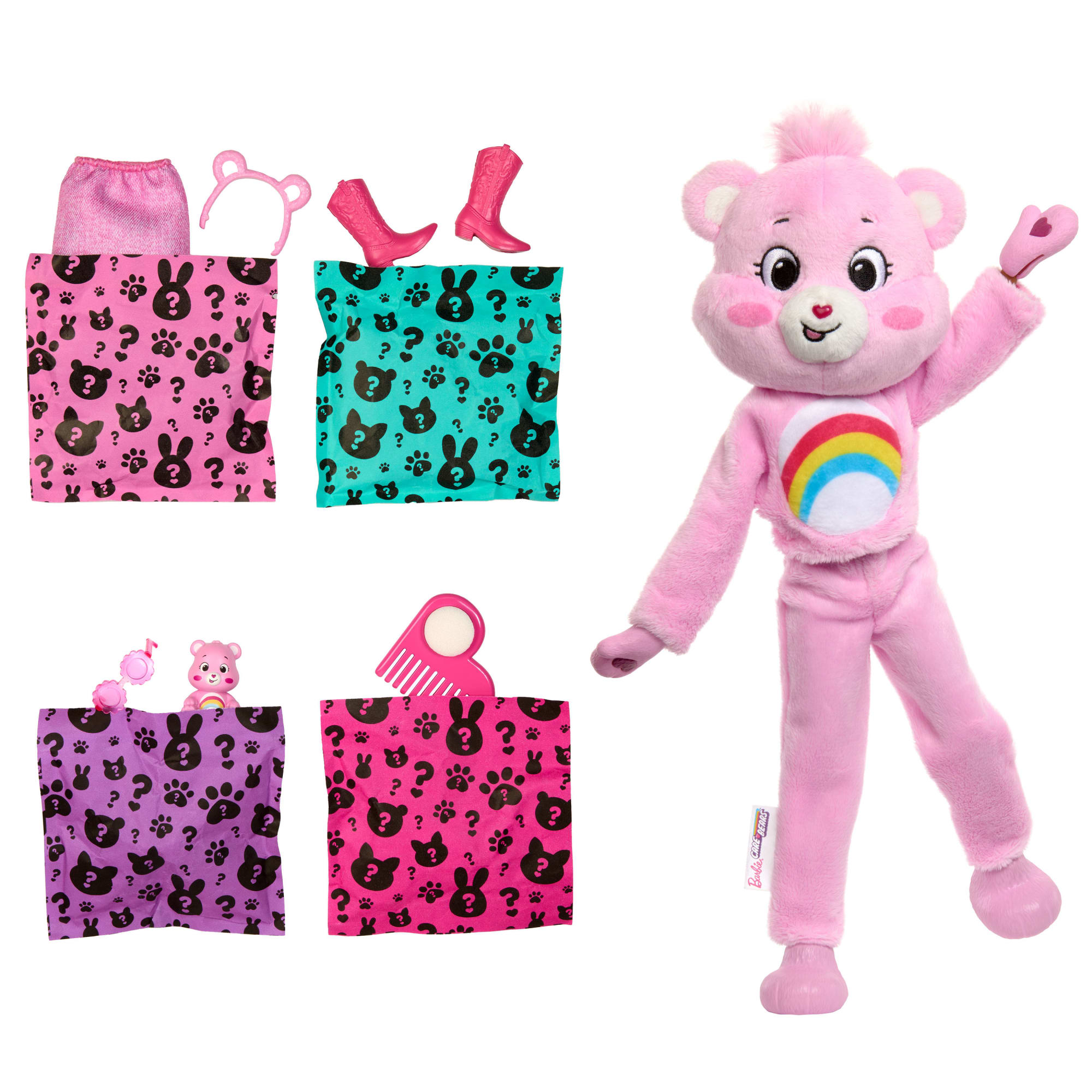 Poupée Barbie Cutie Reveal Bisounours Toucâlin Rose