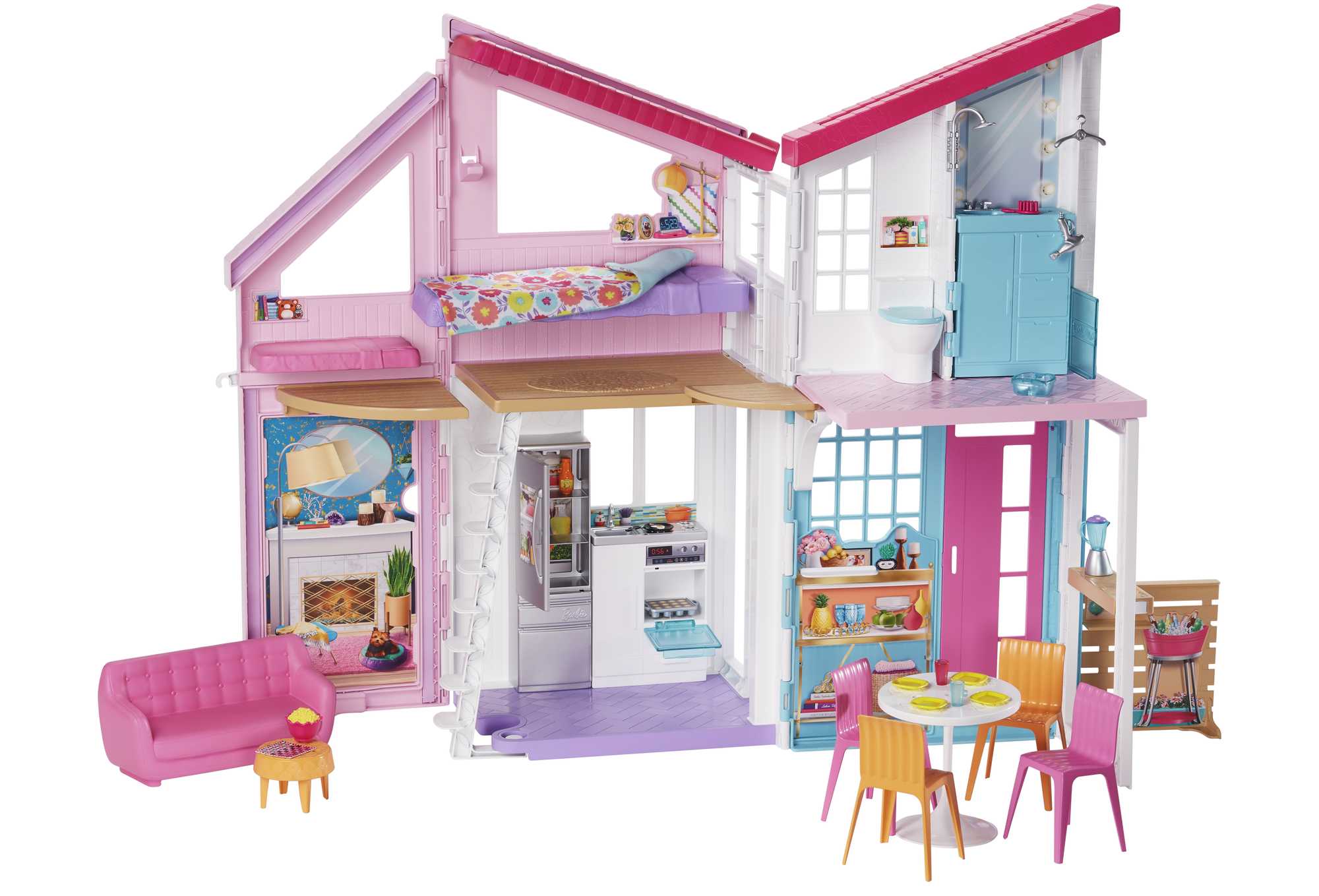 Barbie Malibu Haus, Puppenhaus, Barbie Stadthaus Mit Zubehör