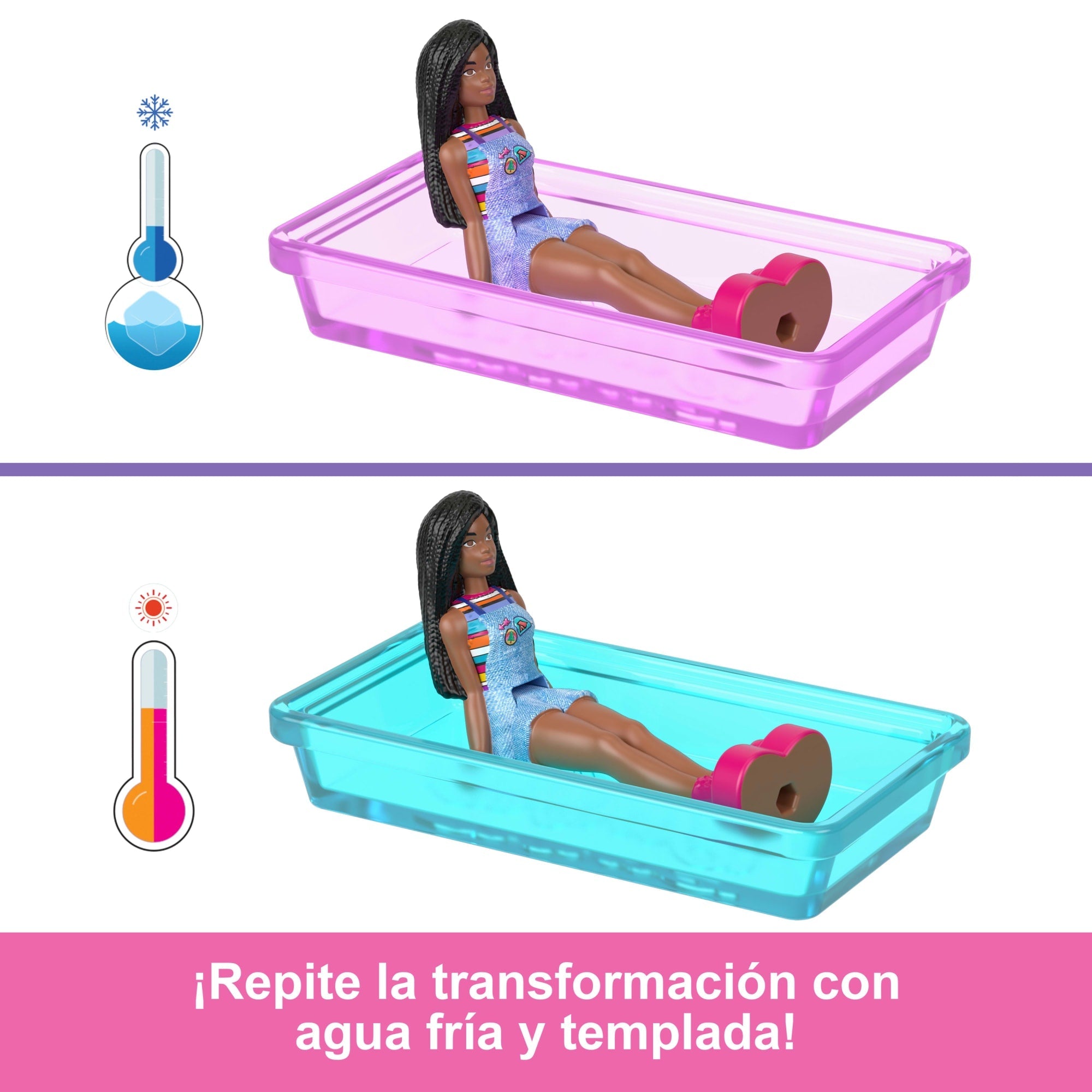 Conjunto De Muñeca Y Vehículo De Mini Barbieland De Barbie Con Muñeca De 3,81 Cm Y Dreamcamper Con Piscina Que Cambia De Color