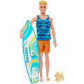 Muñeco Ken Con Tabla De Surf De Barbie, Muñeco Ken Rubio Con Temática Playera Y Puntos De Articulación
