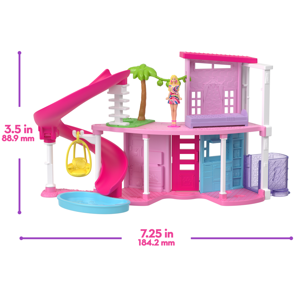 Barbie Mini Barbieland Evler, 4 Cm Bebek, Mobilyalar Ve Aksesuarlar (Stiller Çeşitlilik Gösterebilir)