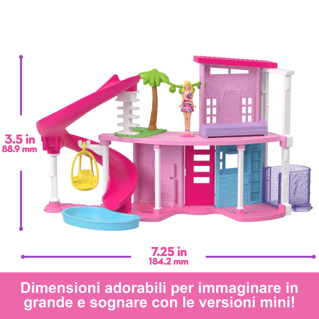 Playset Casa Delle Bambole Barbie Mini Barbieland Con Bambola Da 3,8 Cm, Mobili E Accessori (I Modelli Possono Variare)