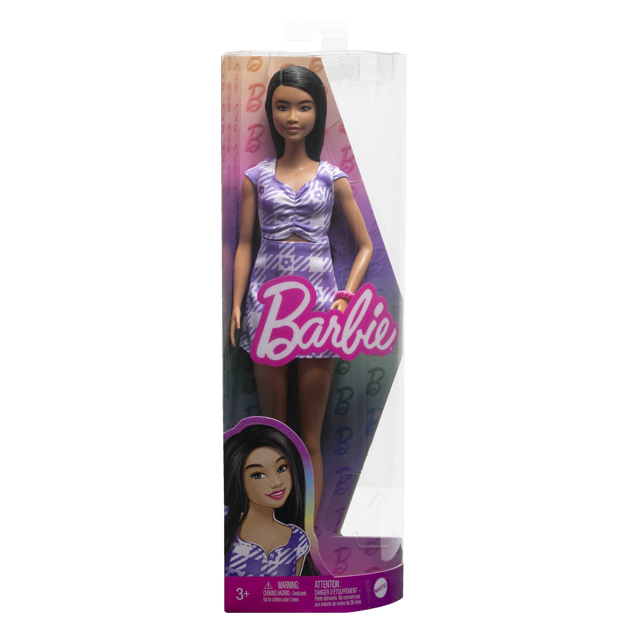 Barbie-Puppe, Schwarze Haare Und Großer Körperbau, Barbie Fashionistas