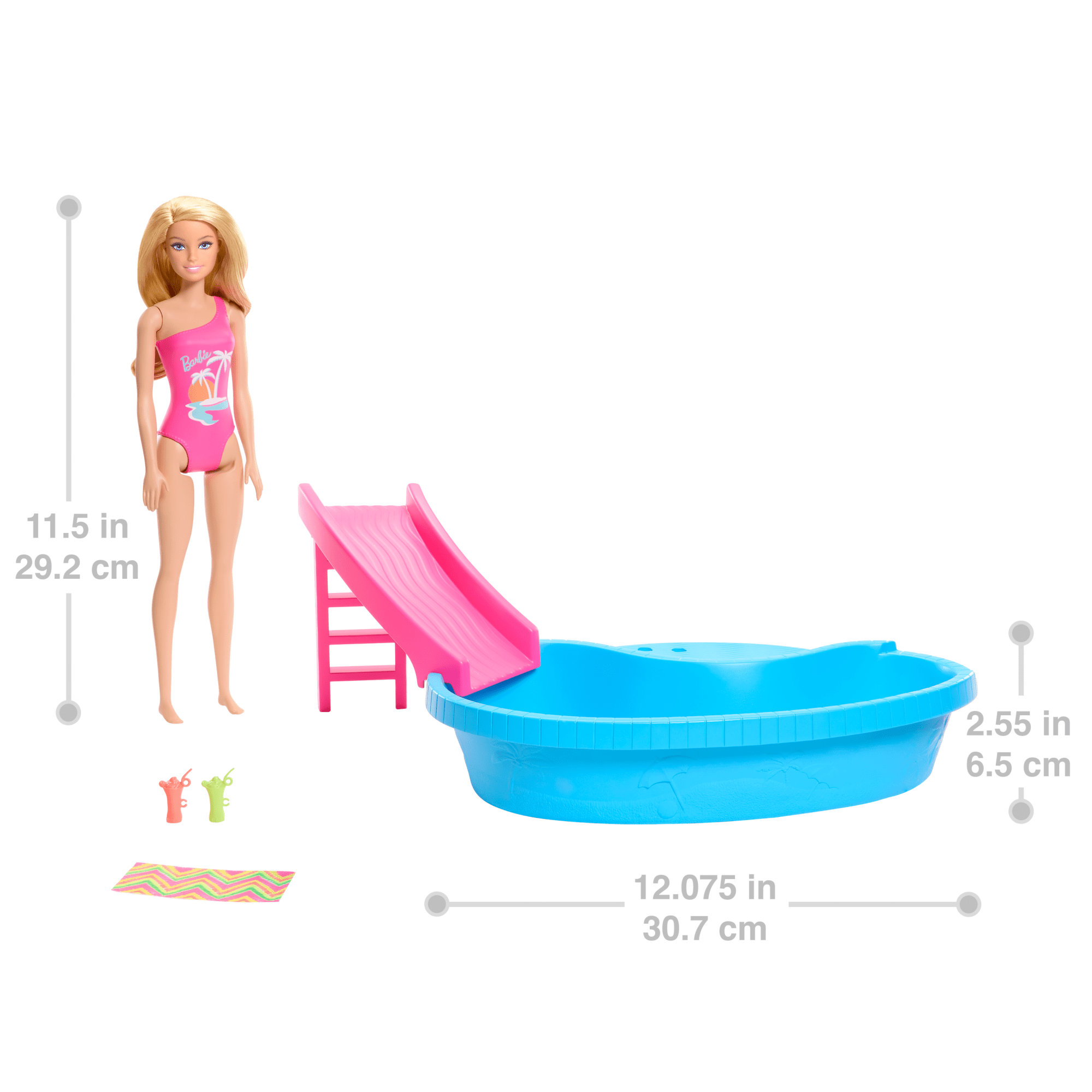 Barbie-Poupée Et Accessoires-Coffret Poupée Blonde Avec Piscine