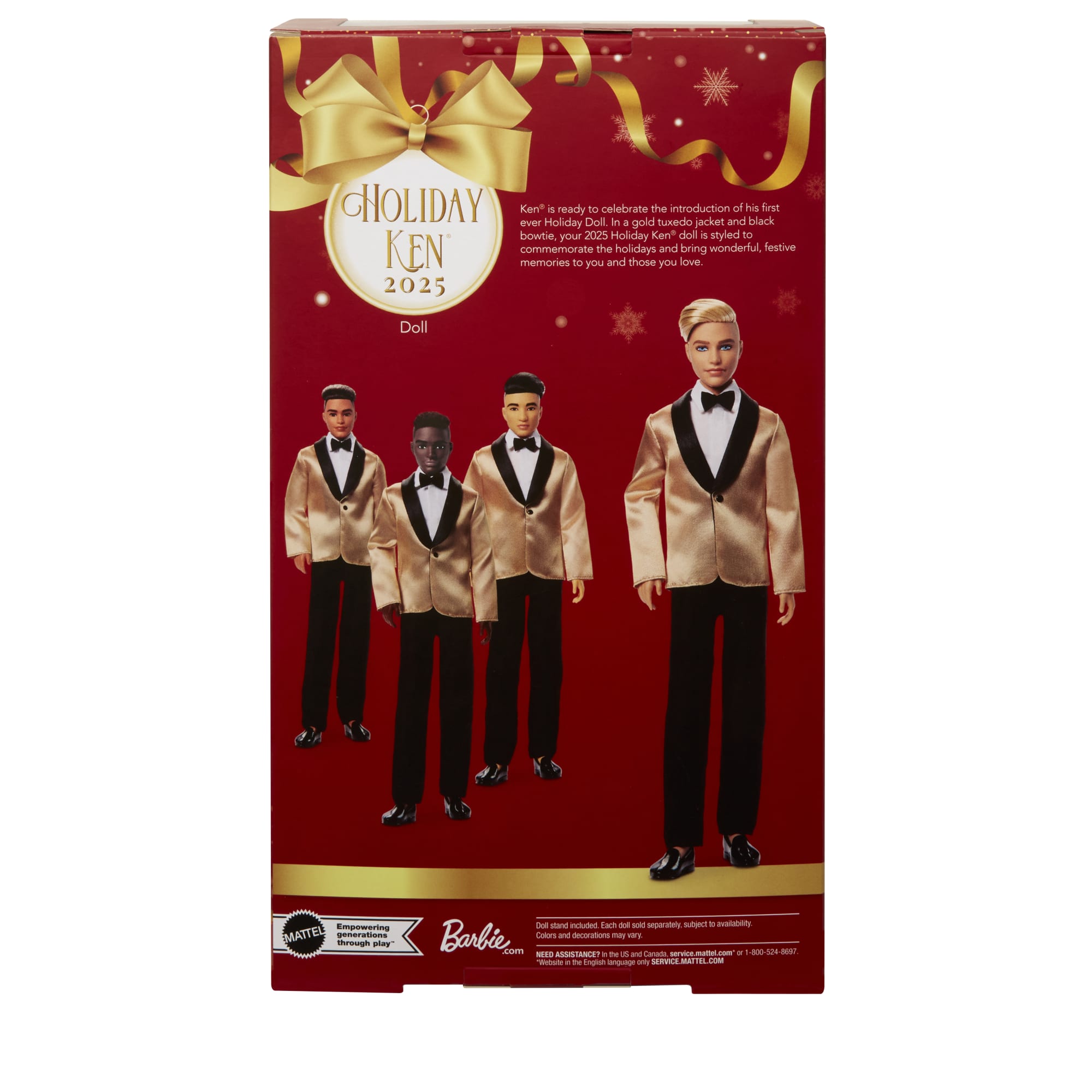 Barbie Signature, Ken Magia Delle Feste 2025, Bambola Da Collezione Con Tuta Elegante E Giacca Dorata