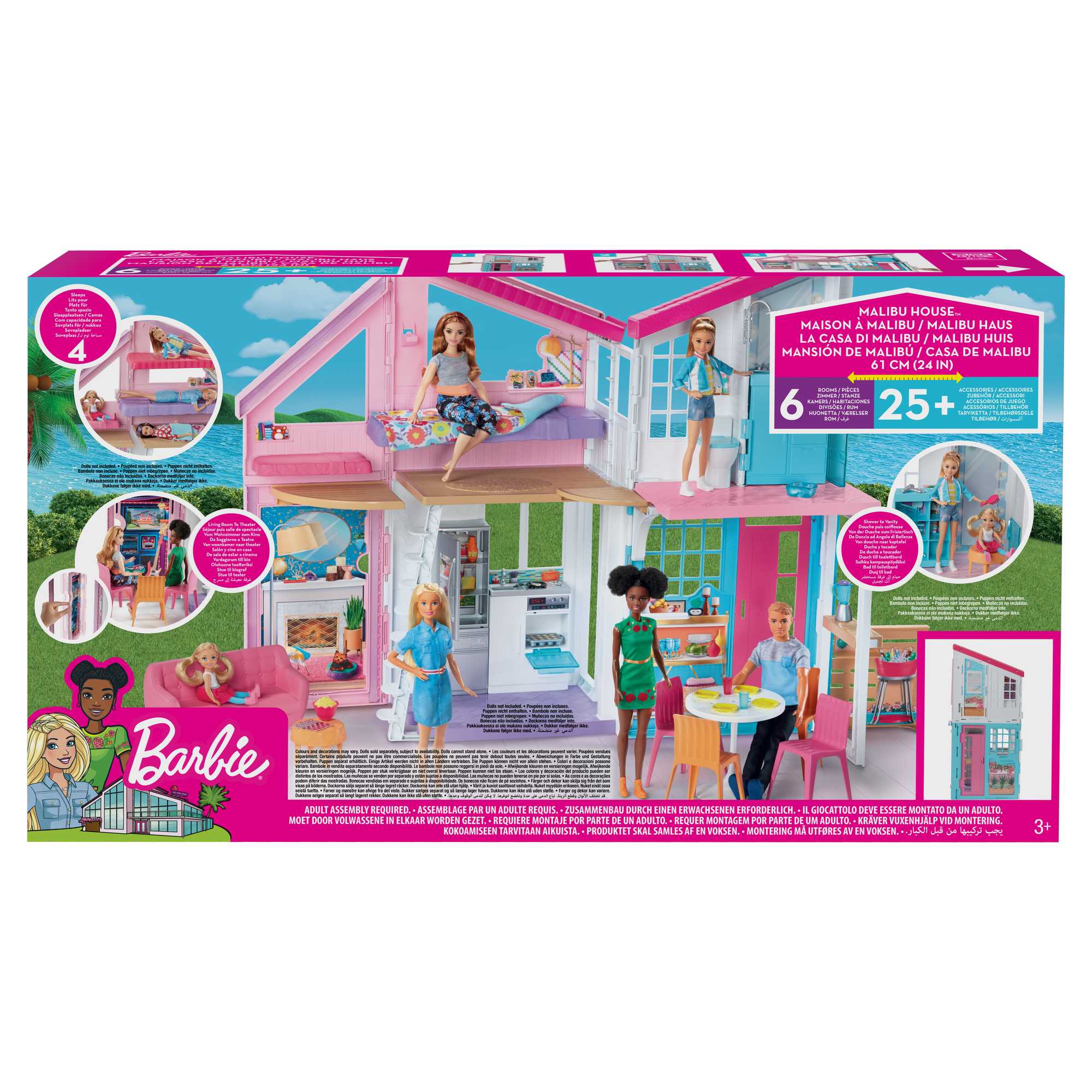 Barbie Malibu Haus, Puppenhaus, Barbie Stadthaus Mit Zubehör