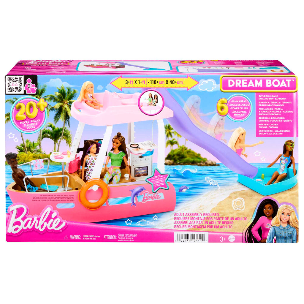 Barbie Boot Met Zwembad En Glijbaan, Droomboot Speelset En Accessoires