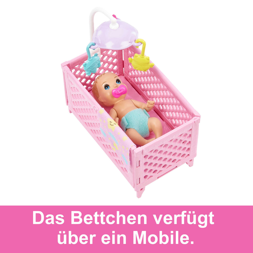 Barbie-Puppen Und Zubehörteile, Skipper Babysitter-Spielset Mit Gitterbett