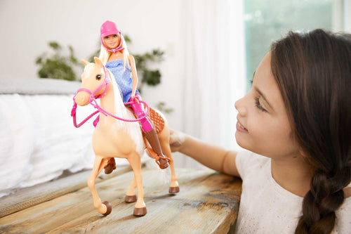 Barbie - Barbie Et Son Cheval - Coffret Poupée Mannequin - 3 Ans Et +