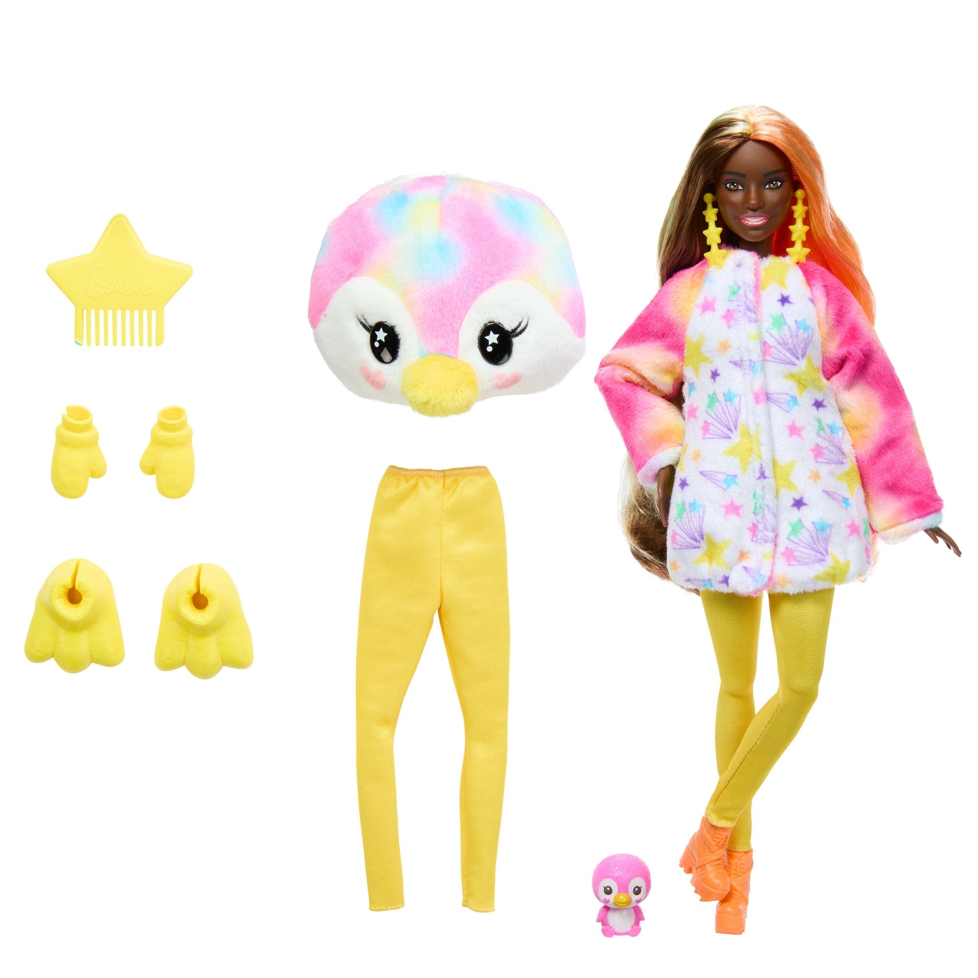 Barbie Cutie Reveal Serie Color Dream, Pinguino, Bambola E Accessori, 10 Sorprese