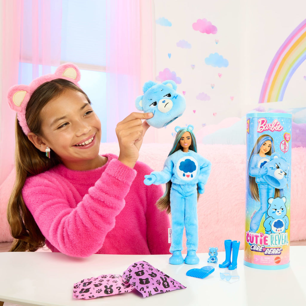 Barbie Cutie Reveal Troetelbeertjes Serie, Pop En Accessoires Met Pluchen Brombeertjespak, 10 Verrassingen