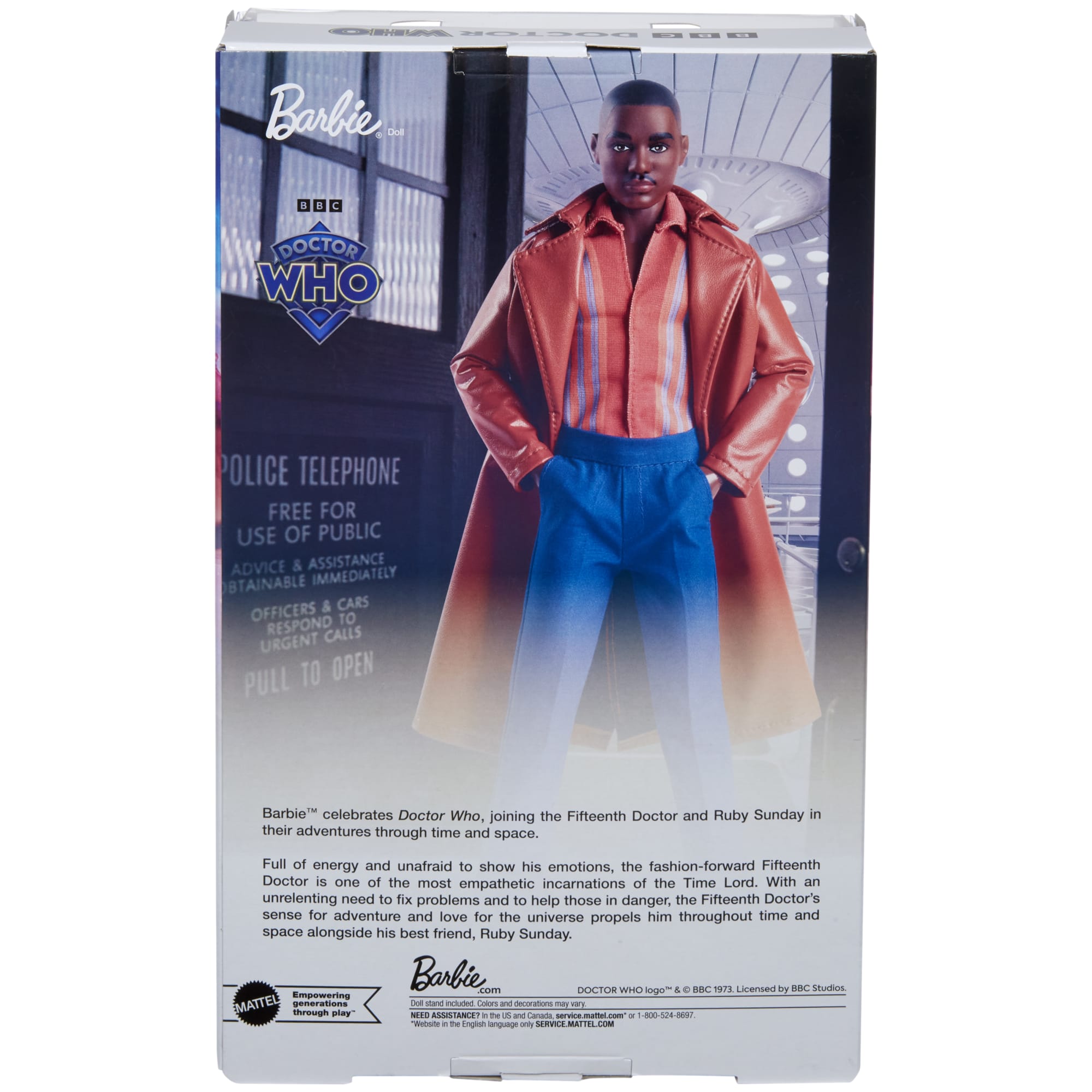 The Fifteenth Doctor Barbie Doll, Dr. Who Collectible With Doll Stand & Certificate Of Authenticity