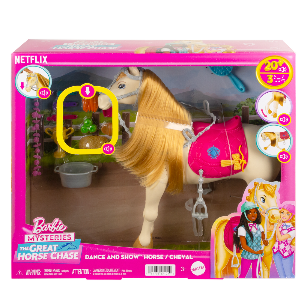 Caballo De Juguete Interactivo De “Barbie Mysteries: The Great Horse Chase” Con Sonidos, Música Y Accesorios