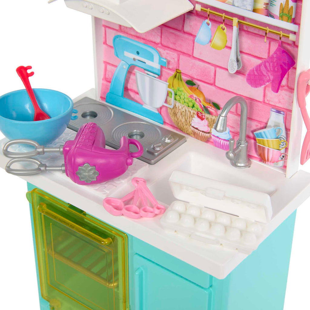 2 Bebek, Fırın Ve 15'Ten Fazla Aksesuarıyla Barbie Brooklyn Ve Malibu Pasta Yapıyor Oyun Seti