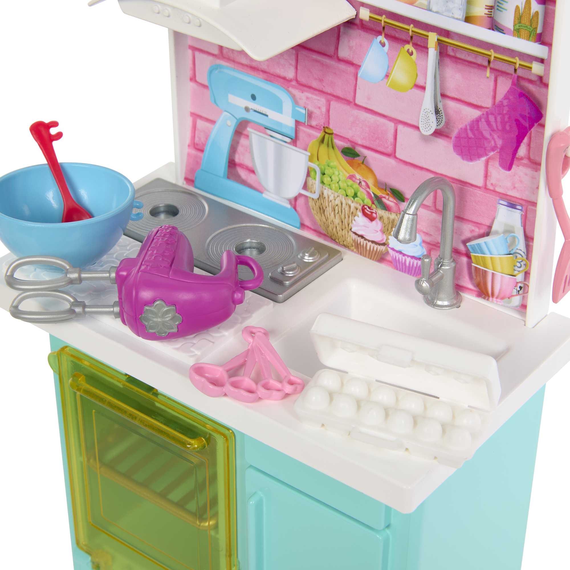 2 Bebek, Fırın Ve 15'Ten Fazla Aksesuarıyla Barbie Brooklyn Ve Malibu Pasta Yapıyor Oyun Seti