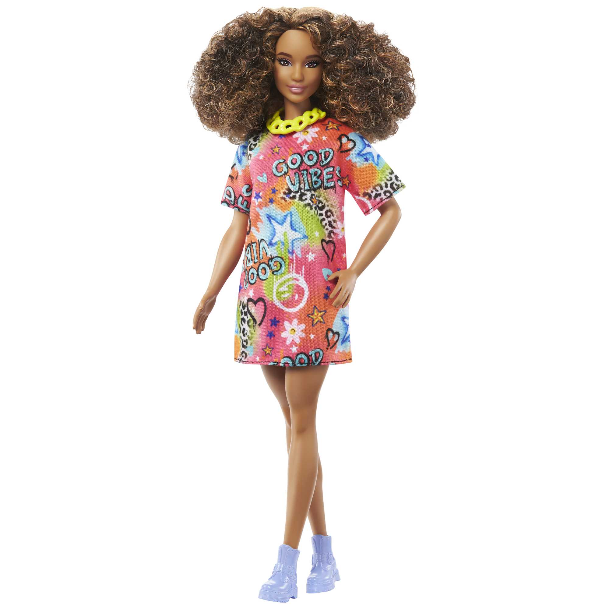Barbie-Puppe, Brünett Mit Graffiti-Kleid, Barbie Fashionistas