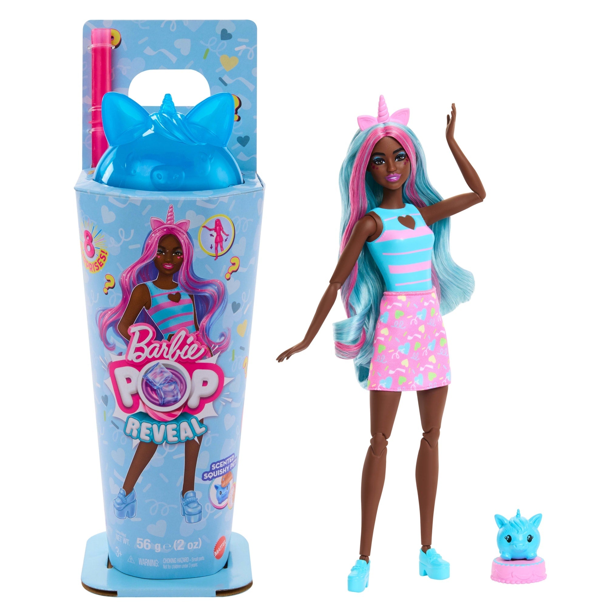Barbie Pop Reveal Shakes Serisi Bebek Ve Aksesuar Seti, Kokulu Bebek Ve Evcil Hayvan Figürü (Stiller Çeşitlilik Gösterebilir)