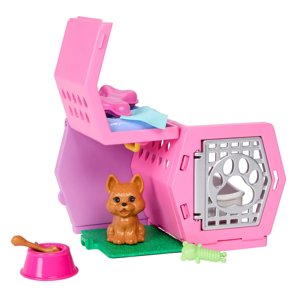 Barbie Chelsea Köpekçiğin Taşıma Çantası Oyun Seti, Küçük Bebek, Taşıma Çantası Ve Köpek Aksesuarları