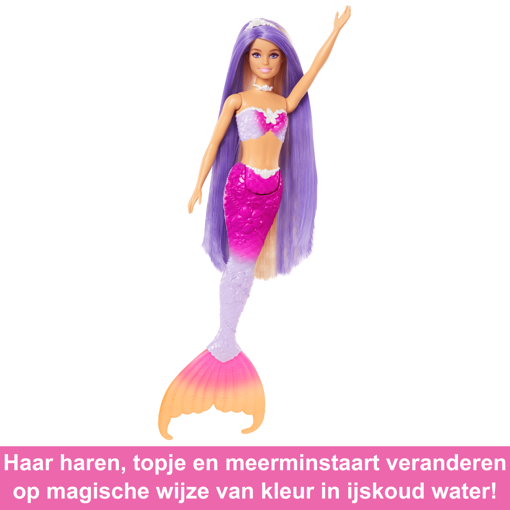 Barbie 'Malibu' Zeemeerminpop Met Kleurverandering, Dolfijn En Accessoires