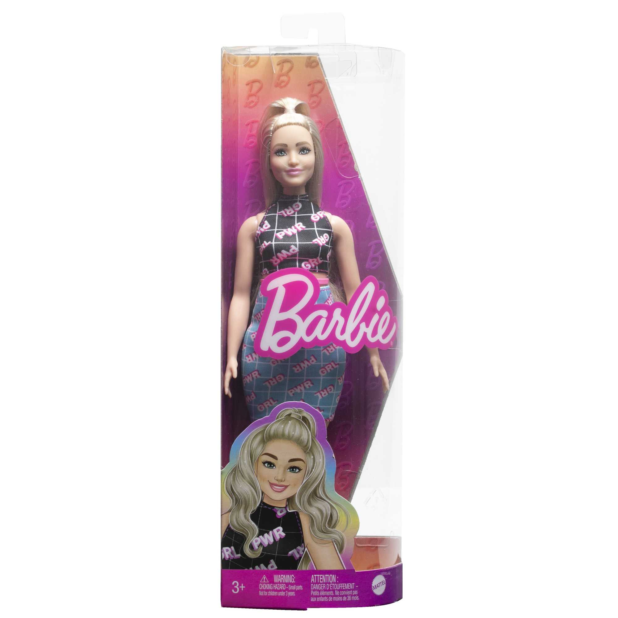 Barbie-Puppe, Kurvige Blondine Im Girl-Power-Outfit, Barbie Fashionistas