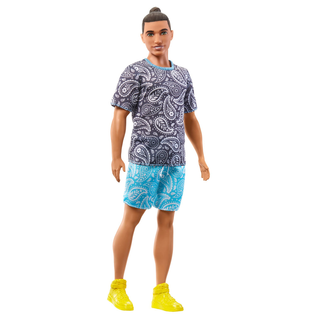 Ken-Puppe, Barbie Fashionistas, Braune Haare Und Paisley-Outfit