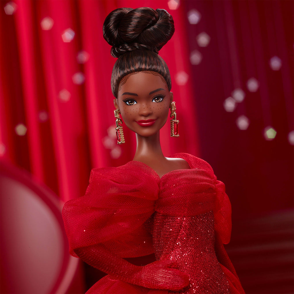 Barbie-Poupée Barbie Spécial 80Ème Anniversaire De Mattel-À Robe Rouge
