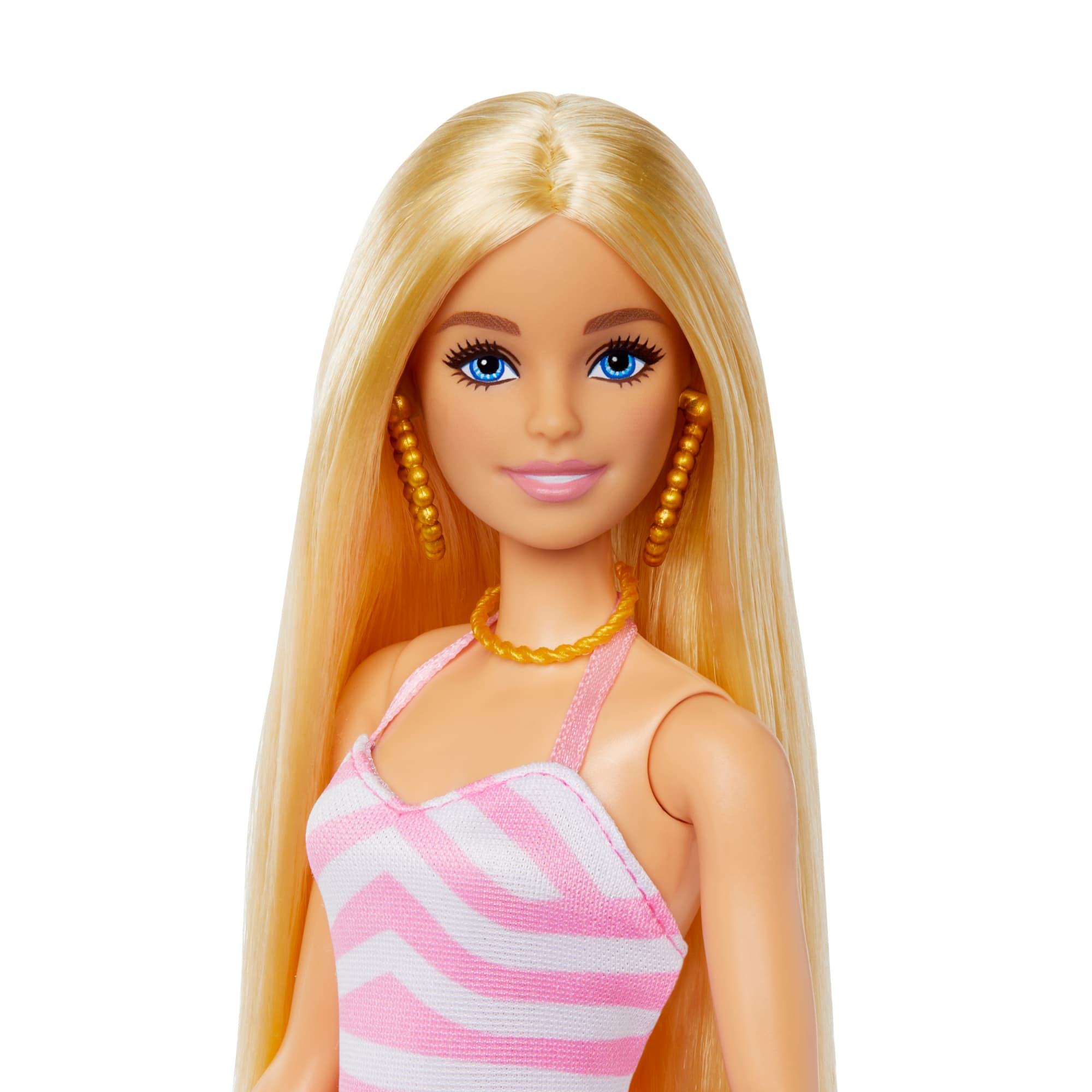Ξανθιά Κούκλα  Barbie Με Μαγιό Και Καλοκαιρινά Αξεσουάρ