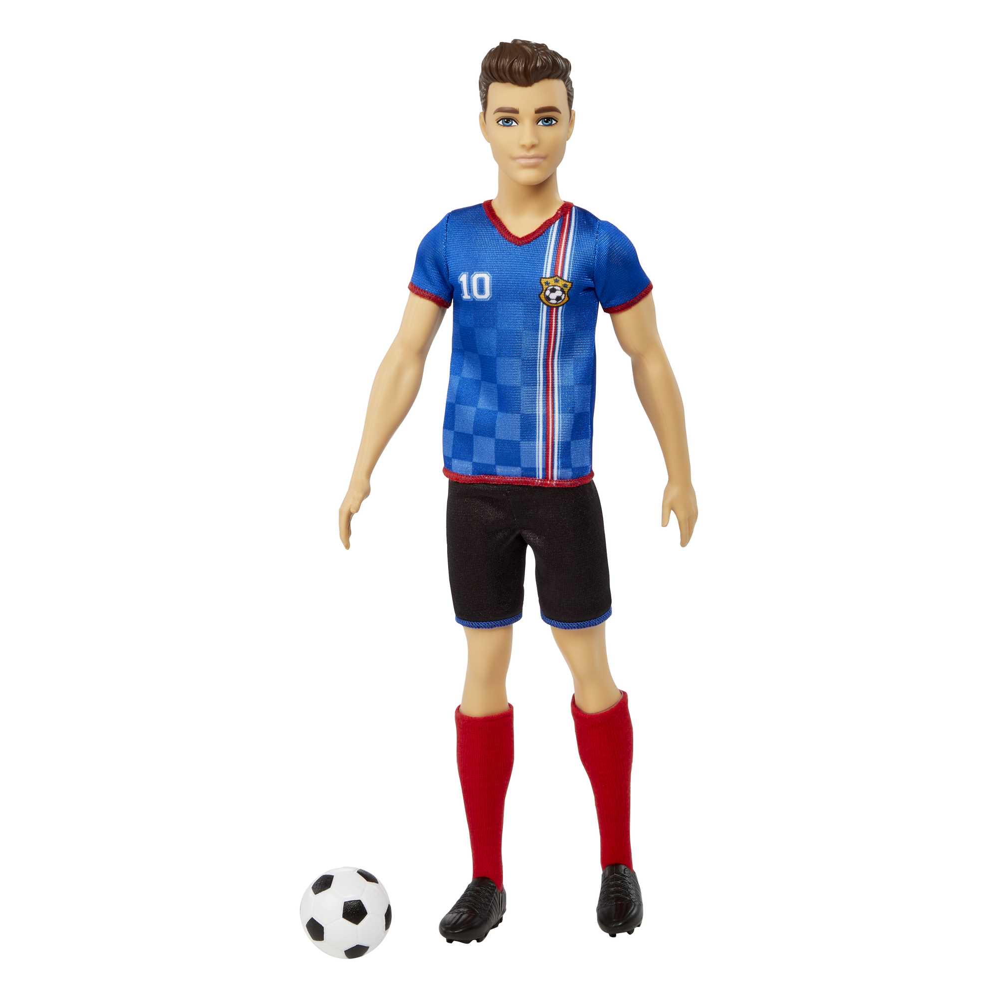 Barbie-Poupée Ken Footballeur, Cheveux Courts, N° 10, Dès 3 Ans