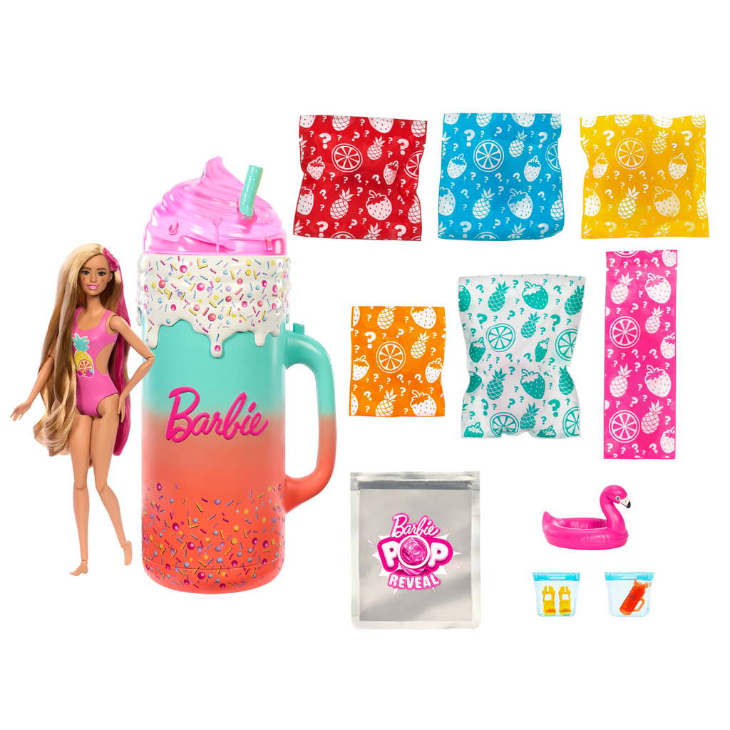 Kokulu Bebek Ve Yumuşacık Kokulu Evcil Hayvan Gibi 15'Ten Fazla Sürpriz Içeren Barbie Pop Reveal Sürprizli Bardak Oyun Seti