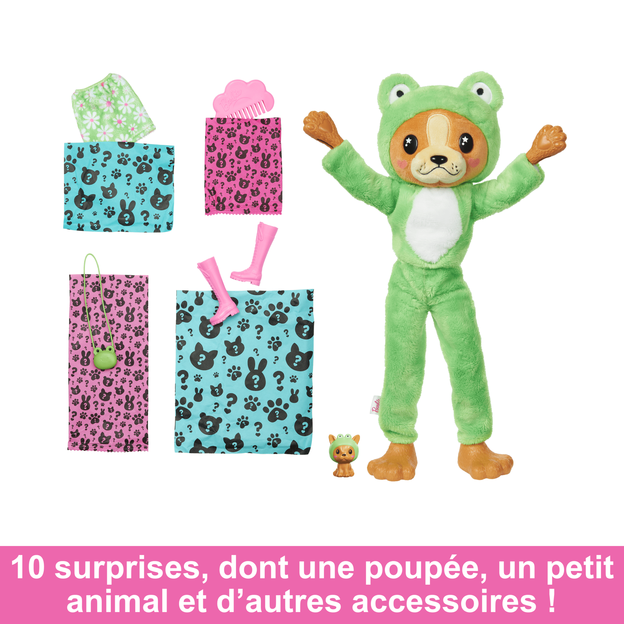 Barbie-Cutie Reveal-Poupée Sur Le Thème Des Costumes, Chiot Grenouille