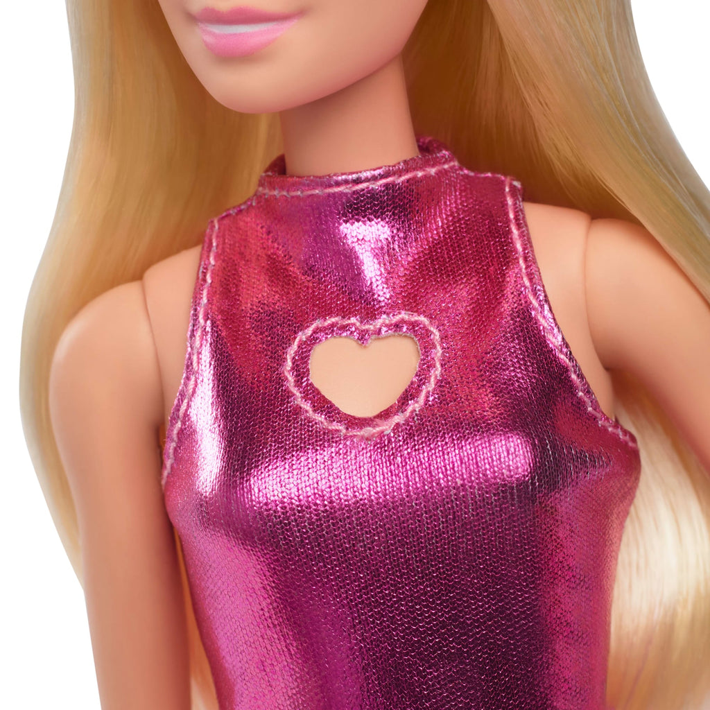 Barbie Fashionistas-Puppe Nr. 230 in Rosa Metallic-Minikleid Mit Herzförmiger Aussparung, Blondes Haar