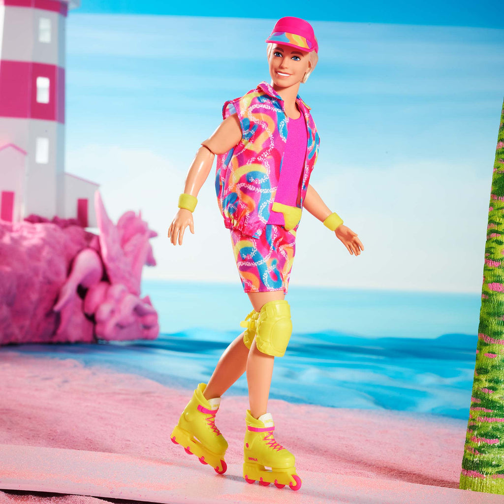 Barbie Le Film Poupée Ken Du Film Poupée Ken De Collection Portant Une Tenue De Patinage Rétro Et Des Rollers