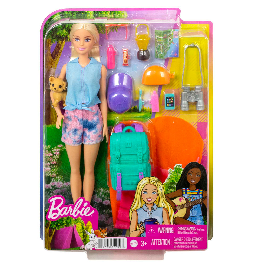 Barbie "It Takes Two Camping" Set Inkl. Malibu Puppe, Hund & Zubehör