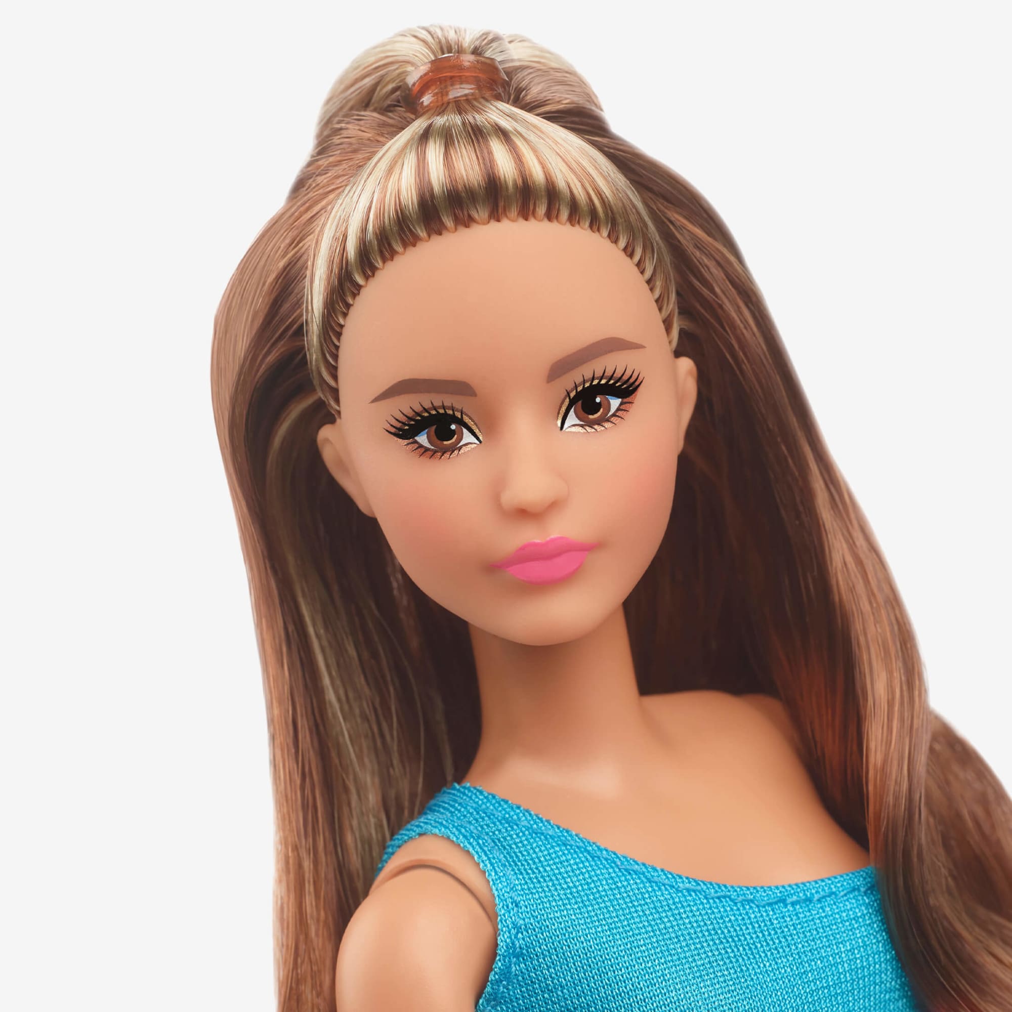 Barbie Looks 15 - Poupée Brune Avec Robe Midi Unie Color Block
