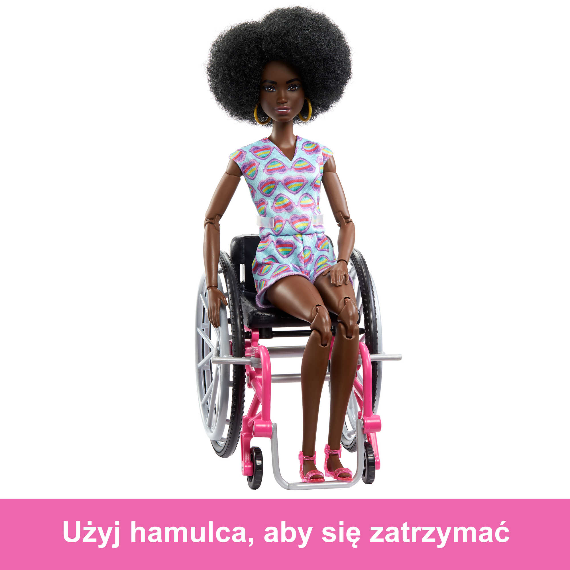 Barbie Fashionistas Lalka z wózkiem inwalidzkim i rampą
