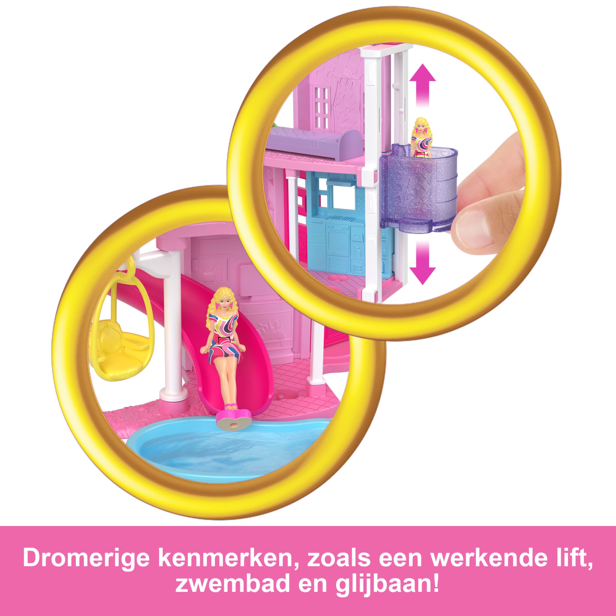 Barbie Mini Barbieland Poppenhuis Speelsets Met Pop Van Bijna 4 Cm, Meubels En Accessoires (Stijlen Kunnen Variëren)