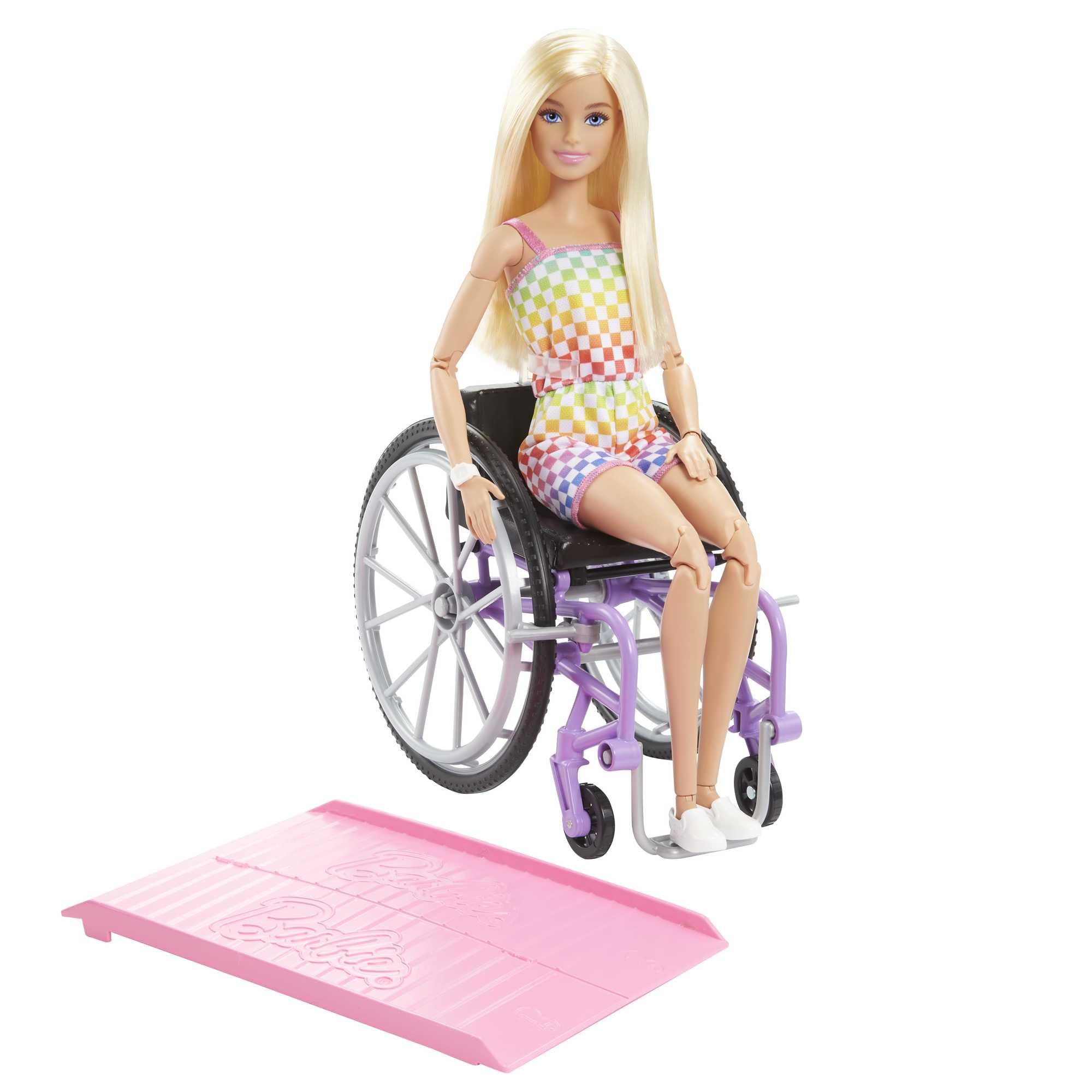 Barbie - Barbie Fashionistas 194 Blonde Avec Fauteuil Roulant - Coffret Poupée Mannequin - 3 Ans Et +