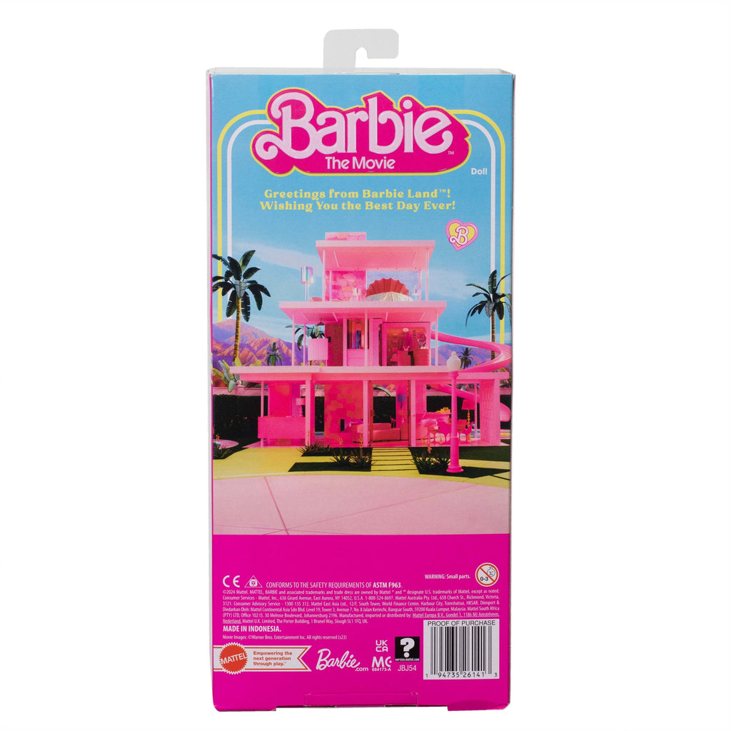 Barbie Il Film Ken, Bambola Con Completo Da Spiaggia A Righe Pastello