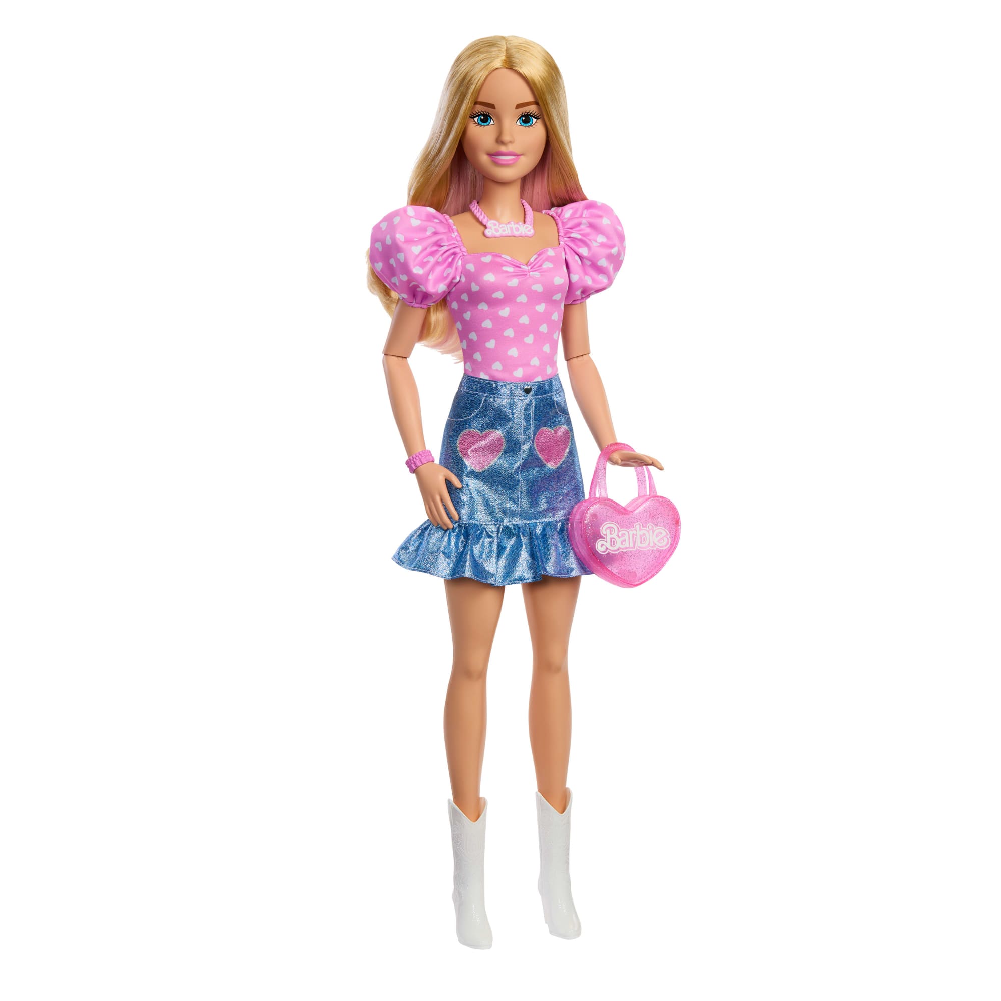 Barbie Modepop Van 71 Cm Met Kleding Die Aan En Uit Kan En Accessoires, Ketting En Tas